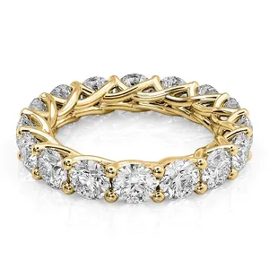Anillo de Eternidad con Diamantes Cultivados en Laboratorio, Corte Redondo, Certificado IGI, Velorique - Product Image 2