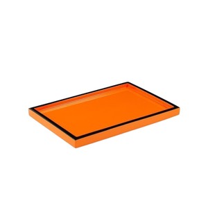 Ensemble d'accessoires de salle de bain en résine orange laquée, style moderne, durable, pour la maison - Product Image 3