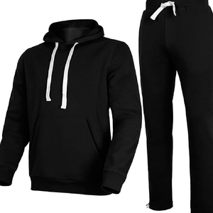 Ensemble de survêtements sportifs à capuche personnalisés de haute qualité, style décontracté, vente en gros pour homme, 100% coton - Product Image 1