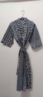 Robe de chambre kimono 100% coton, imprimé animal, douce, pour demoiselle d'honneur, vêtement de nuit, taille unique, toutes saisons