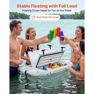 Nevera Flotante Premium de 40 QT, Enfriador de Agua Anfibio con Ruedas, Almacenamiento en Seco, Cuerda de Remolque para Alimentos - Product Image 2