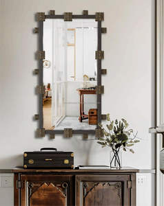 Modern Metal <b>Rectangular</b> Handmade <b>Wall</b> <b>Mirror</b> for Wedding and Home Decor Export Sale - Product Image 3