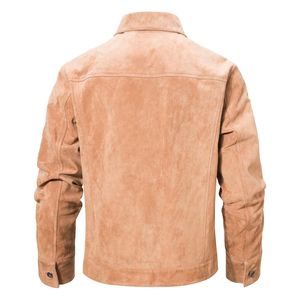 Chaqueta de Forro Polar Azul Claro para Hombre de Lenova Industries, Forro de Sherpa, Cierre de Cremallera de PU Transpirable, Ropa Casual de Otoño, Corte Regular - Product Image 1