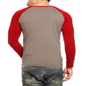 T-shirt à manches longues pour homme, col rond, manches raglan assorties, fin, pour l'automne et l'hiver - Product Image 5