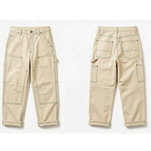 Pantalon de travail droit coupe ample pour homme en similicuir, pantalon en similicuir personnalisé pour homme, bas en PU de bonne qualité, vente chaude - Product Image 1