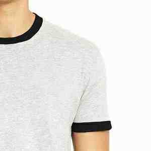 Camiseta sublimada personalizada OEM ODM para hombre, de alta calidad, 100% algodón, color negro y blanco, cuello redondo, corte ajustado. - Product Image 6