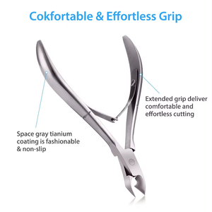 OEM Service Customizable Stainless Steel Professional <b>Cuticle</b> Nippers for Finger Use with Wide Jaw Opening and Curved Blade - Product Image 5