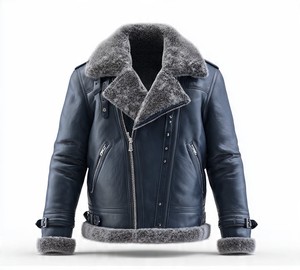 Champ King VESTE EN CUIR ET POILS DE HAUTE QUALITÉ PREMIUM COOL ET ÉLÉGANTE - Product Image 1