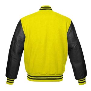 Customizable Women's Crop Baseball Jackets and Men's Varsity Jackets with <b>Stand</b> Collar Designed with Your Own Logos - Product Image 2