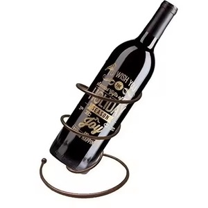 Porte-bouteille à vin multifonction en métal en forme de cœur élégant, support de comptoir en or rose, présentoir de table romantique, décoration de la maison - Product Image 6
