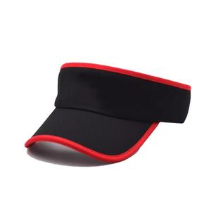 Casquette de sport unisexe noire avec bordure rouge, protection UV, 100% coton, réglable, pour course à pied, tennis, golf, été - Product Image 4