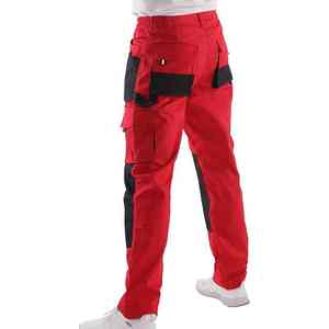 Pantalon de travail pour homme SUMROOS, construction légère et durable, pantalon de peintre en coton blanc, pantalon de travail pour homme, blanc - Product Image 2