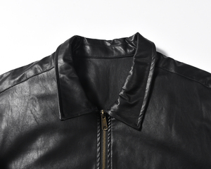 Chaqueta de cuero para motocicleta de alta calidad para hombre, diseño de moda, abrigo de cuero genuino para hombre, estilo casual urbano. - Product Image 4