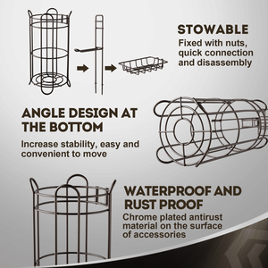 Portarotolo da bagno marrone con comodo ripiano per mega rotoli e telefono - Product Image 5