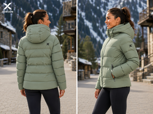 Chaqueta Acolchada de Invierno para Mujer X Sports City, Resistente al Agua y al Viento, con Capucha, Cierre de Cremallera, Multicolor, OEM - Product Image 2