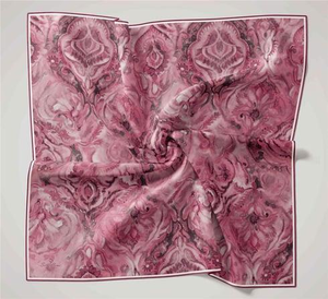 Foulard carré en soie à motif floral imprimé numériquement, tendance, pour femme, mouchoir de poche, quatre saisons, doux pour la peau, tissu personnalisé OEM/ODM - Product Image 1