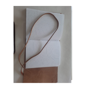 Diario con Cubierta de Cuero Premium, con Papel Rayado y Liso en el Interior para Escribir y Dibujar - Product Image 3