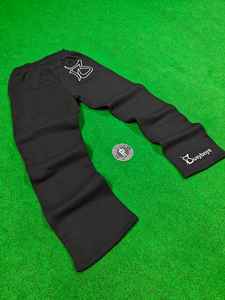 Jogging en molleton de coton brossé de haute qualité, coupe large, avec étiquette tissée brodée personnalisée, pour hommes. - Product Image 4