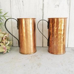 Mug Moscow Mule en cuivre martelé avec poignée, gobelet rétro en métal pour les fêtes, les boissons froides, réutilisable et écologique - Product Image 5