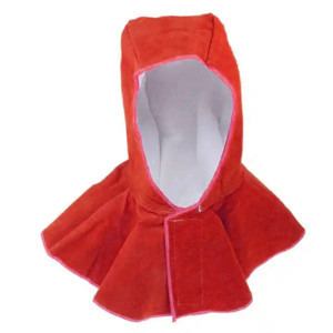 Cagoule de soudage en cuir de vachette pleine fleur de qualité supérieure, protection ignifuge, résistance à la chaleur 500°C-1000°C - Product Image 2
