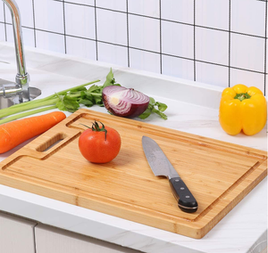 Planche à découper en bambou multifonctionnelle de haute qualité, durable, avec poignée creuse, nouveau design 2026 - Product Image 2
