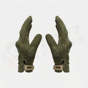 ถุงมือมอเตอร์ไซค์หนังสีเขียวมะกอก ยาวถึงข้อมือ ระบายอากาศได้ดี ไม่บุซับใน สไตล์สปอร์ต สำหรับใช้งานกลางแจ้ง ฤดูใบไม้ผลิ ฤดูใบไม้ร่วง ขายดี - Product Image 2