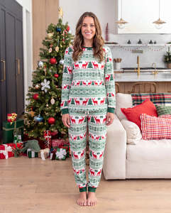 <b>Christmas</b> Tracksuit Set Womens Custom Printed <b>Long</b> <b>Sleeve</b> <b>Top</b> Matching Pants Cozy Winter Pajamas Loungewear Festive Winter Set - Product Image 2