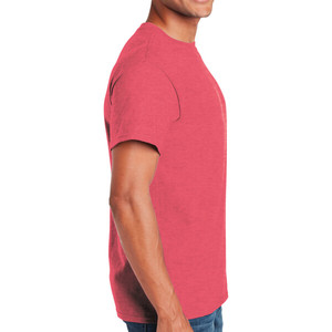 T-shirt en coton 100% de haute qualité, col rond, couleur rouge chiné, best-seller, tricoté, pour homme, coupe ample, personnalisable - Product Image 2