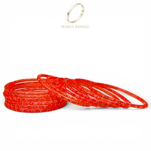 Pulseras de Perlas de Cristal Naranja Premium Chapadas en Oro de Cachemira de Alta Calidad para Bodas de Mujeres a Precio de Mayoreo - Product Image 4