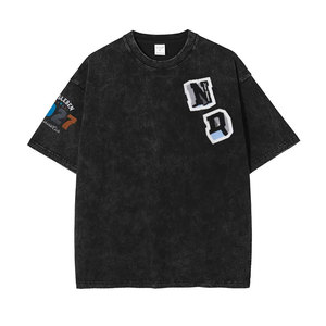 High Quality Men Luxury Custom Heavy 100% Cotton Oversize T Shirt Blank Heavyweight Oversized Boxy T-Shirt Custom Printed <b>Tshirt</b> - Product Image 3