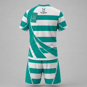 Conjunto de uniforme de rugby hecho con materiales transpirables, diseño de ajuste atlético y soluciones de branding de equipo de calidad profesional. - Product Image 3