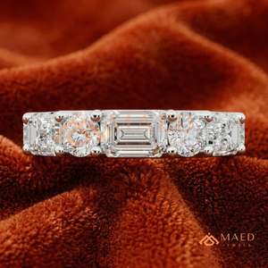 Moissanite <b>Ring</b> 925 Sterling Silver Pear and Princess Cut Lab Diamond Engagement <b>Ring</b> D VVS1 <b>Two</b> <b>Stone</b> Bridal <b>Ring</b> for Women - Product Image 2