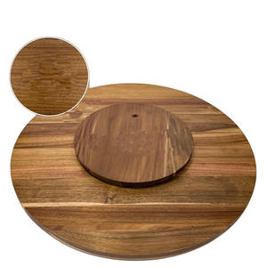 Luxe en bois paresseux Susan plateau moderne rotatif cuisine Table à manger garde-manger armoire organisateur rustique maison stockage affichage - Product Image 5