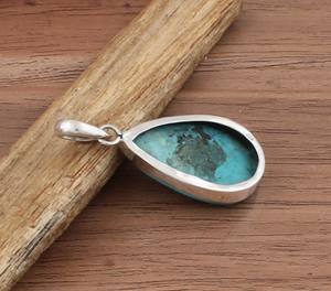 Pendentif en œil de tigre naturel Kingman, argent sterling 925 plaqué platine, collier vintage authentique en pierre bleue d'Arizona, unisexe - Product Image 6