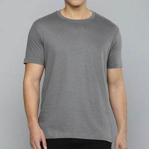 T-shirts imprimés à manches courtes pour hommes, couleur grise, matériau personnalisé - Product Image 1
