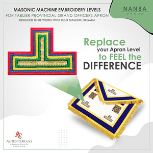 Écusson de grade personnalisé brodé avec perles, multicolores, OEM/ODM, écusson thermocollant en forme de T pour la régalia maçonnique - Product Image 2
