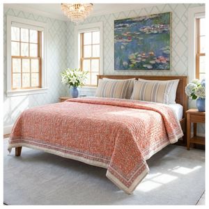 Productos Más Vendidos, Fabricante Indio, Juego de Ropa de Cama King Size con Estampado Clásico, 100% Algodón Hecho a Mano, para Todas las Temporadas - Product Image 1