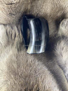 Accesorios de cuerno para beber Taza pulida natural hecha para verdaderos amantes de los vikingos DE LA India - Product Image 6