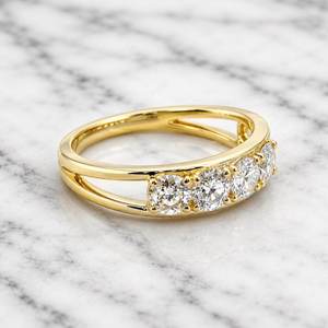 แหวนเพชรทรงบริลเลียนท์ 1.5 กะรัต สี F ระดับความสะอาด VS1 ทองคำขาว 14K ประดับเพชรข้างแบบเติมเต็ม ได้รับการรับรองจาก IGI แหวนแต่งงานสำหรับผู้หญิงสุดหรู - Product Image 3
