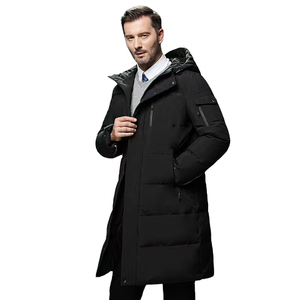 2026 Winter <b>Men's</b> <b>Long</b> Oversize 5XL Hooded Zipper Closure Eco-Friendly Breathable Bubble Puffer Down <b>Coat</b> - Product Image 1