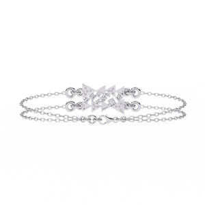 White Gold Diamond Bracelet With Triangle Cut Natural Diamonds GIA Certified Luxury Women's Everyday Wear Jewelry - Product Image 3