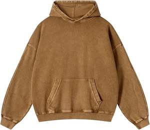 Sweat-shirts à capuche graphiques amples en coton 100% pour streetwear, personnalisés avec impression et broderie, effet délavé OEM - Product Image 6