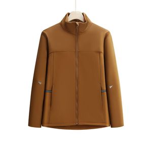 Men's <b>Blue</b> <b>Canvas</b> Jacket Stand Collar Zipper Closure Breathable Sporty Winter Wear Regular Fit Polyester Material - Product Image 2