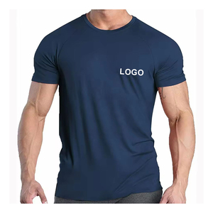 เสื้อยืดคอกลมแขนสั้นสีดำสำหรับผู้ชาย ผ้าเจอร์ซีย์เนื้อนุ่มใส่สบาย ระบายอากาศได้ดี ผลิตจากผ้าฝ้าย 100% พิมพ์ลายโลโก้ด้านหน้า - Product Image 5