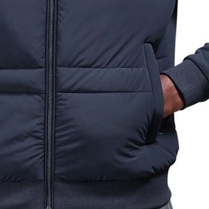 Veste matelassée hybride pour homme, col montant, manteau d'hiver rembourré, léger, chaud, technique, décontracté, résistant au vent - Product Image 6