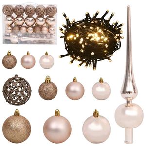 Árbol de Navidad Artificial Preiluminado de 59.1 Pulgadas, PVC Rosa con 150 LED - Product Image 6