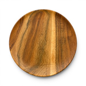 Wooden Round Serving Tray | Handmade Wooden <b>Platter</b> | Natural Wood Snack Plate | Wooden Dining & Serving Tray - Product Image 4