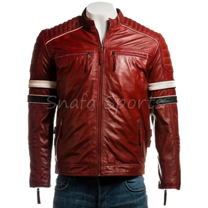 Top Trending Full Sleeve Factory Made Solid Pattern Press Button Cuffs 2026 Best Sheepskin Leather <b>Jacket</b> - Product Image 2