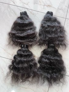 Extensiones de trama de cabello humano de templo indio Remy doble de alta calidad 20-30 pulgadas todos los colores adecuados directamente indio - Product Image 4