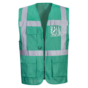 Construction <b>Worker</b> Safety Clothing Vest <b>Jackets</b> Road High Visibility Reflective Tape Breathable Working Vest for Security - Product Image 6